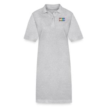 Demo Peace for all Hate for no 7 FCKAFD - Stanley/Stella PAIGER Organic Women’s Polo Dress - heather grey - Front