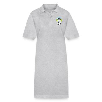 Strenger Fußballschiedsrichter - Stanley/Stella Frauen Bio-Polokleid PAIGER - Grau meliert - Vorne