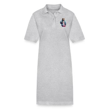 Hip Hop Tiger - Stanley/Stella PAIGER Organic Women’s Polo Dress - heather grey - Front