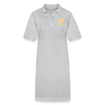 Comptine pour bébé bourreau de travail - Tel père, tel enfant - Robe polo bio PAIGER Stanley/Stella Femme - gris chiné - Devant