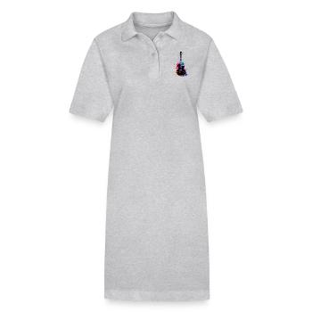 Guitare Rock Musique - Robe polo bio PAIGER Stanley/Stella Femme - gris chiné - Devant