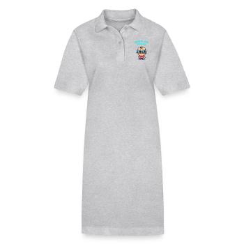 Baby Comic Sunglasses - Stanley/Stella PAIGER Organic Women’s Polo Dress - heather grey - Front
