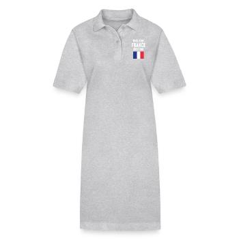 Ce costume de ma France - Robe polo bio PAIGER Stanley/Stella Femme - gris chiné - Devant