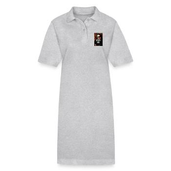 FUCK OFF – Art néoclassique - Robe polo bio PAIGER Stanley/Stella Femme - gris chiné - Devant