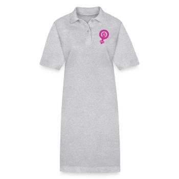 Feminist - Stanley/Stella Frauen Bio-Polokleid PAIGER - Grau meliert - Vorne