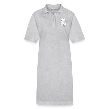 Sir Stemalot - Stanley/Stella PAIGER Organic Women’s Polo Dress - heather grey - Front