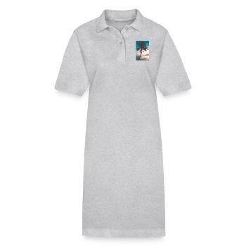 Palme - Stanley/Stella Frauen Bio-Polokleid PAIGER - Grau meliert - Vorne