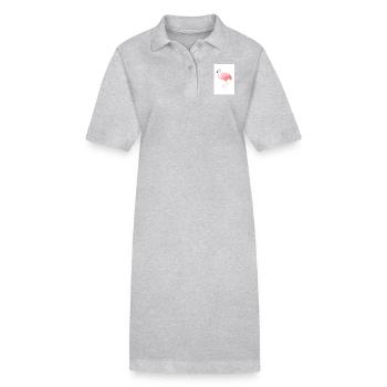 Illustration de Flamingo - Robe polo bio PAIGER Stanley/Stella Femme - gris chiné - Devant