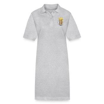 Becher - Stanley/Stella Frauen Bio-Polokleid PAIGER - Grau meliert - Vorne