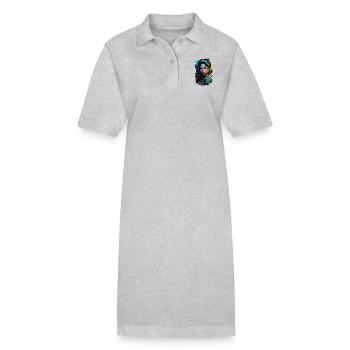 femme afro - beauté - Robe polo bio PAIGER Stanley/Stella Femme - gris chiné - Devant