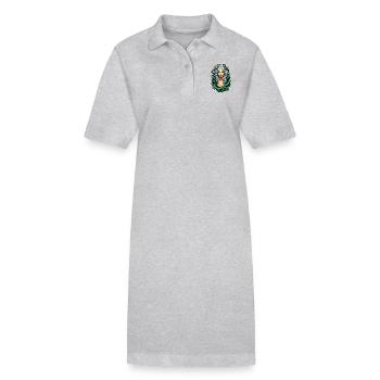 medusa mythologie grecque monstre - Robe polo bio PAIGER Stanley/Stella Femme - gris chiné - Devant