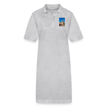 Old City Hall Toronto Canada - Stanley/Stella PAIGER Organic Women’s Polo Dress - heather grey - Front