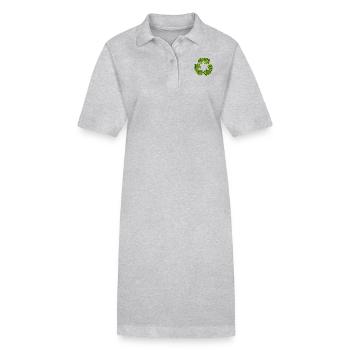 Recycler Protection de l’environnement Nature Forêt Recyclage - Robe polo bio PAIGER Stanley/Stella Femme - gris chiné - Devant