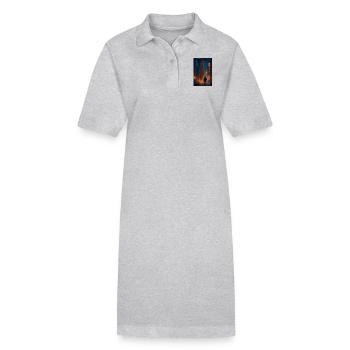 Nur in der Stadt - Stanley/Stella Frauen Bio-Polokleid PAIGER - Grau meliert - Vorne