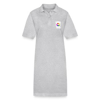Peace Recycling Peacezeichen - Stanley/Stella Frauen Bio-Polokleid PAIGER - Grau meliert - Vorne