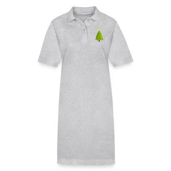 Weihnachtsbaum - Stanley/Stella Frauen Bio-Polokleid PAIGER - Grau meliert - Vorne