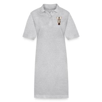 zebra - Stanley/Stella PAIGER Organic Women’s Polo Dress - heather grey - Front