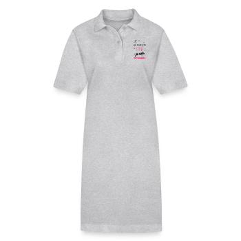Je ne suis pas têtue... Drôle Déterminée Caractère - Robe polo bio PAIGER Stanley/Stella Femme - gris chiné - Devant
