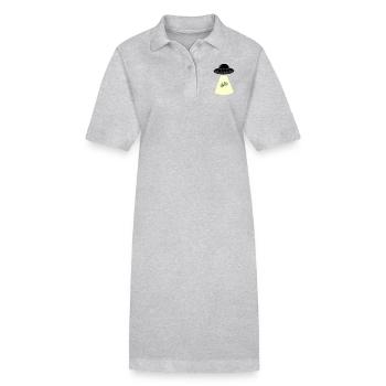 UFO Bicycle - Stanley/Stella PAIGER Organic Women’s Polo Dress - heather grey - Front