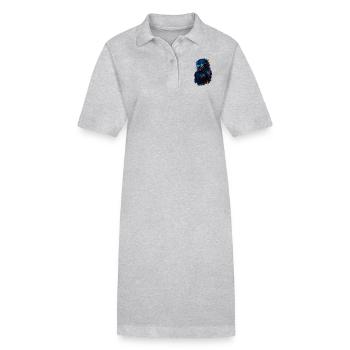 L’art futuriste d’un guerrier - Robe polo bio PAIGER Stanley/Stella Femme - gris chiné - Devant