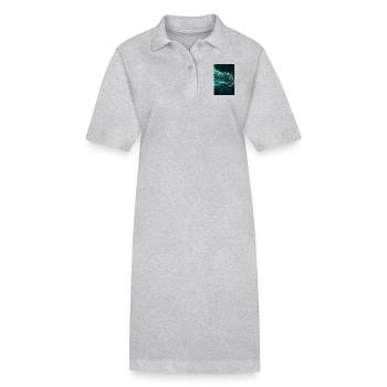 Neon Jaguar Spirit Form - Stanley/Stella PAIGER Organic Women’s Polo Dress - heather grey - Front