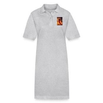 Mr. Chili bringt die Hitze - Stanley/Stella Frauen Bio-Polokleid PAIGER - Grau meliert - Vorne