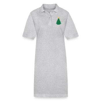 Arbre de Noël - Robe polo bio PAIGER Stanley/Stella Femme - gris chiné - Devant