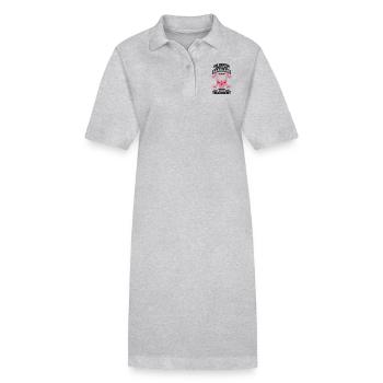 Die Besten kommen aus Saarland - Stanley/Stella Frauen Bio-Polokleid PAIGER - Grau meliert - Vorne