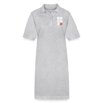 bronx new york - Stanley/Stella Frauen Bio-Polokleid PAIGER - Grau meliert - Vorne