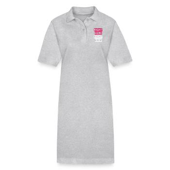 ICI ET MAINTENANT - Robe polo bio PAIGER Stanley/Stella Femme - gris chiné - Devant