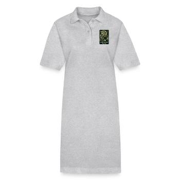 Hardcore Punk (Card VIII) - Stanley/Stella PAIGER Organic Women’s Polo Dress - heather grey - Front