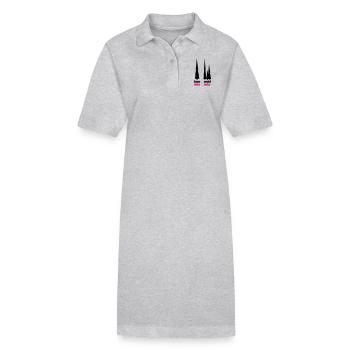bam oida - woid oida - Stanley/Stella Frauen Bio-Polokleid PAIGER - Grau meliert - Vorne
