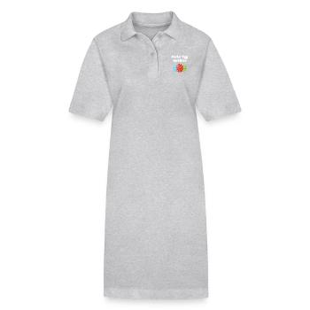 Ostereier-Gobbler - Stanley/Stella Frauen Bio-Polokleid PAIGER - Grau meliert - Vorne