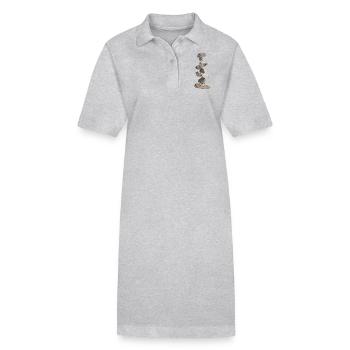 Pierres - Robe polo bio PAIGER Stanley/Stella Femme - gris chiné - Devant