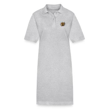 Bierkrug Bier - Stanley/Stella Frauen Bio-Polokleid PAIGER - Grau meliert - Vorne