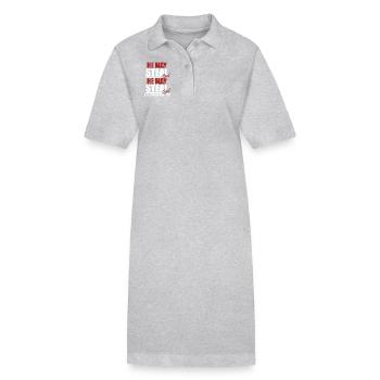 Baseball He May Steal My Heart - Stanley/Stella PAIGER Organic Women’s Polo Dress - heather grey - Front
