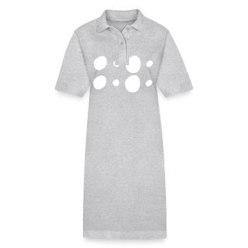Muster Kreise Kreis Formen - Stanley/Stella Frauen Bio-Polokleid PAIGER - Grau meliert - Vorne