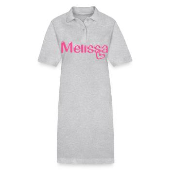 Melissa Name Balloon Police - Robe polo bio PAIGER Stanley/Stella Femme - gris chiné - Devant