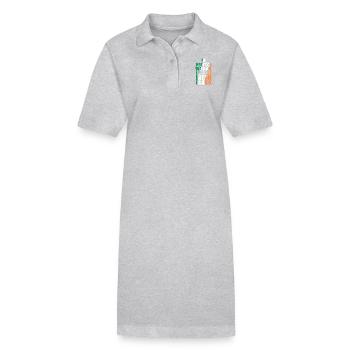 Perfect Woman because of Irish Blood - Stanley/Stella Frauen Bio-Polokleid PAIGER - Grau meliert - Vorne