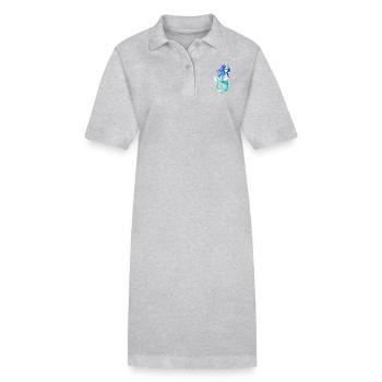 Pretty cartoon mermaid - Stanley/Stella PAIGER Organic Women’s Polo Dress - heather grey - Front