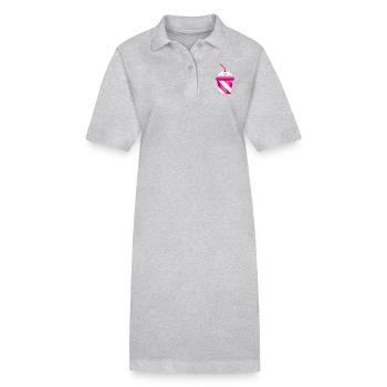 Smiley Shake - Stanley/Stella Frauen Bio-Polokleid PAIGER - Grau meliert - Vorne