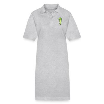 Céleri ou céleri kawaii - Robe polo bio PAIGER Stanley/Stella Femme - gris chiné - Devant