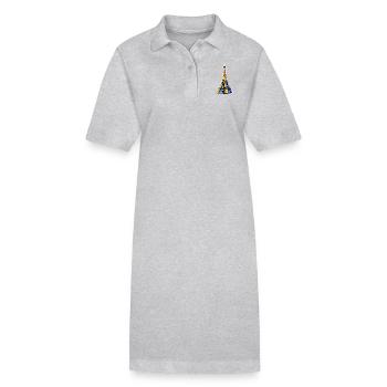 Eiffel tower #20 - Robe polo bio PAIGER Stanley/Stella Femme - gris chiné - Devant