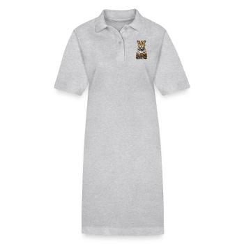 Jaguar - Robe polo bio PAIGER Stanley/Stella Femme - gris chiné - Devant
