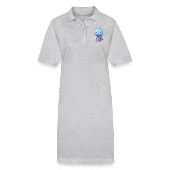 Qualle - Stanley/Stella Frauen Bio-Polokleid PAIGER - Grau meliert - Vorne