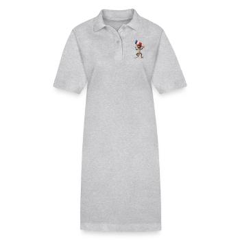 Gecko - Stanley/Stella Frauen Bio-Polokleid PAIGER - Grau meliert - Vorne