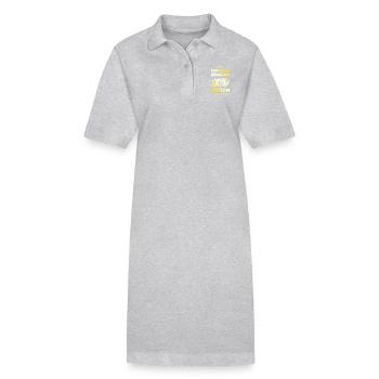 Dicton de consommation d’alcool à Barcelone - Robe polo bio PAIGER Stanley/Stella Femme - gris chiné - Devant