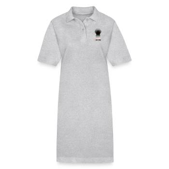 Oeil trou de serrure, I see you - Robe polo bio PAIGER Stanley/Stella Femme - gris chiné - Devant