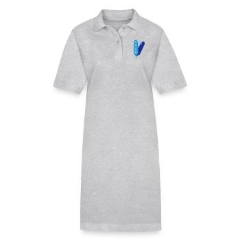 Federn - Stanley/Stella Frauen Bio-Polokleid PAIGER - Grau meliert - Vorne