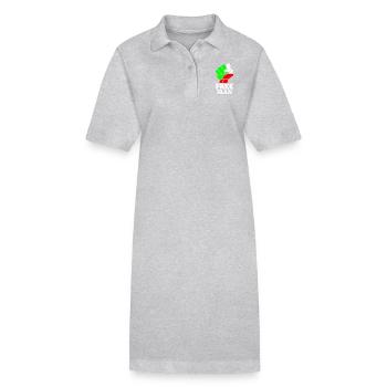 Free iran - Stanley/Stella Frauen Bio-Polokleid PAIGER - Grau meliert - Vorne